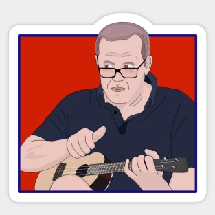 Scott Morrison Playing the Ukulele Sticker